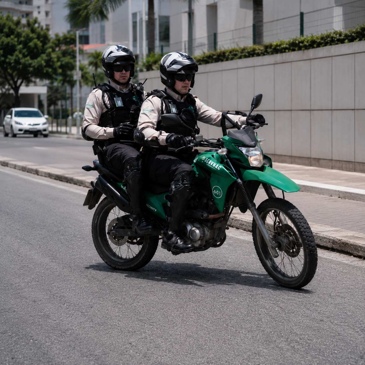 Equipe de recuperação com viatura própria
